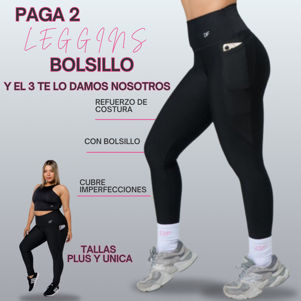 LEGGINS CON BOLSILLO PAGUE 2 LLEVE 3